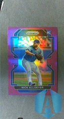 2022 Panini Prizm Tier II Purple Prizm #169 Nick Allgeyer RC Blue Jays